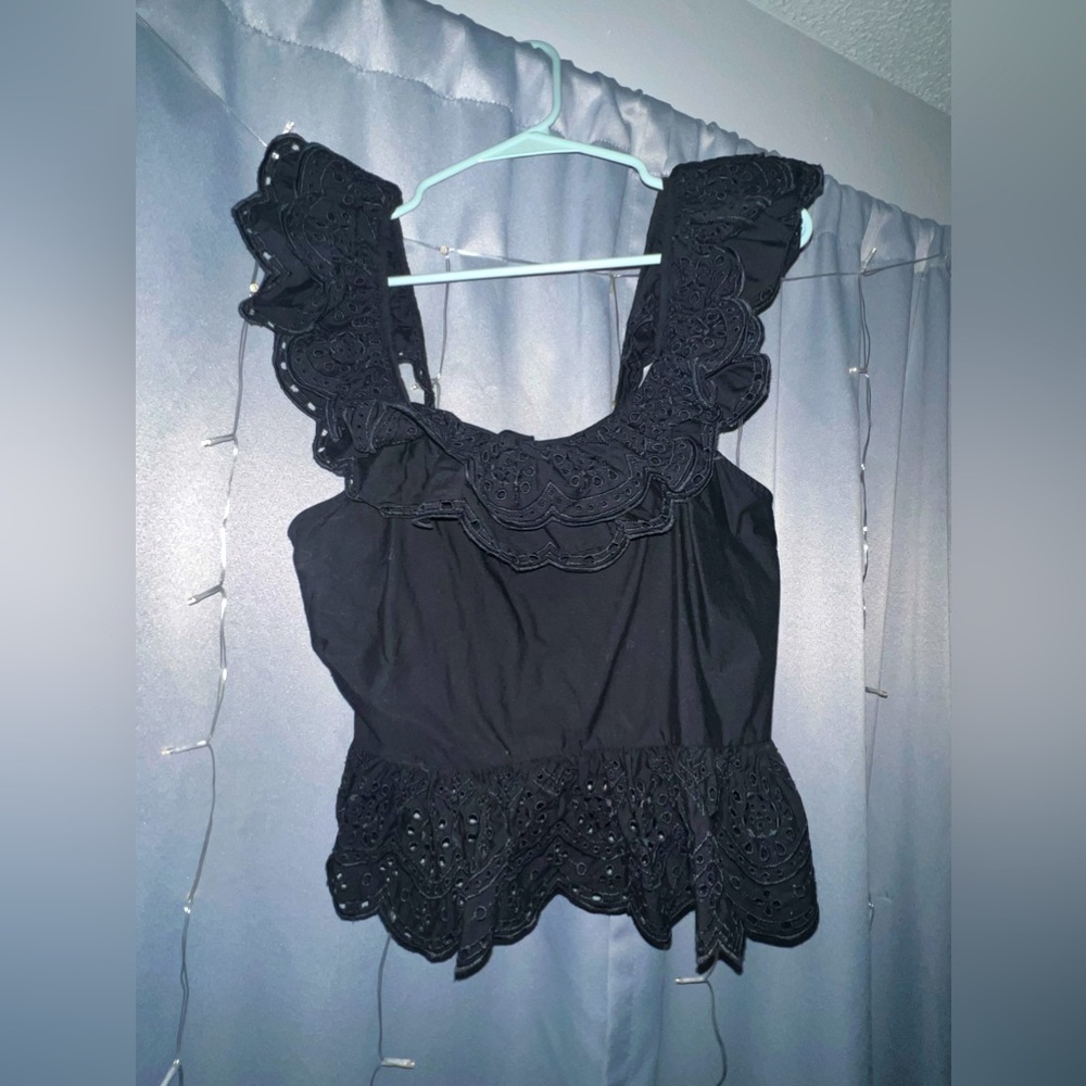 Ruffled flow crop top